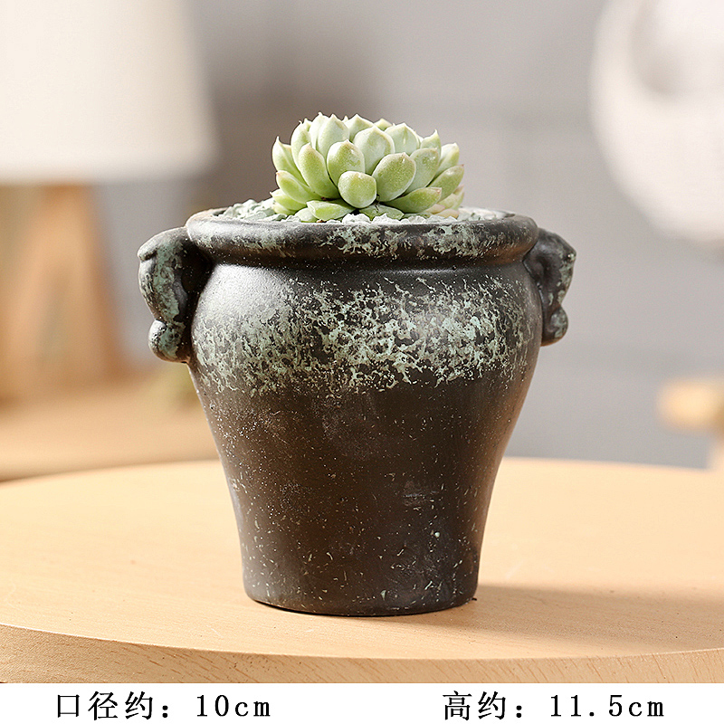 End little flowerpot breathable large zhuang zi, fleshy individuality creative interior of large diameter coarse pottery special offer a clearance package mail