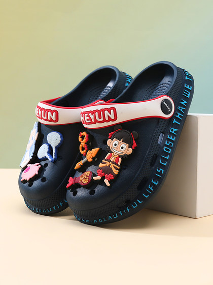 儿童洞洞鞋男童拖鞋夏季新款女童防滑耐磨宝宝室内软底居家沙滩鞋