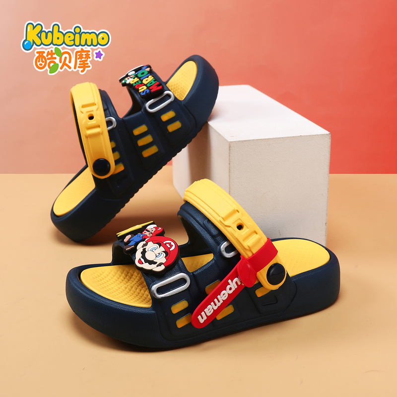 Mario Children's Sandals for Boys, Summer Clogs with Soft Soles, Lightweight, Non-Slip, Cartoon Style, Outdoor Baby Beach Shoes Mario Children's Sandals for Boys, Summer Clogs with Soft Soles, Lightweight, Non-Slip, Cartoon Style, Outdoor Baby Beach Shoes