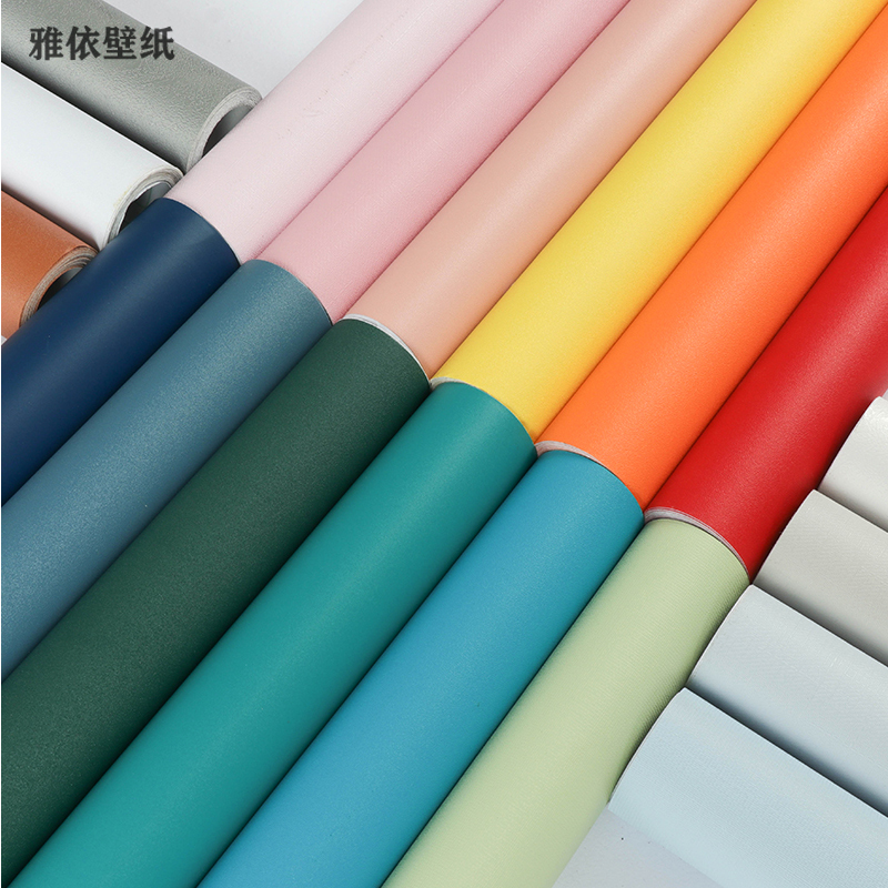 Wallpaper Self-adhesive wall stickers Nordic ins wind beauty salon wallpaper Dormitory orange dormitory bedroom decoration background wall