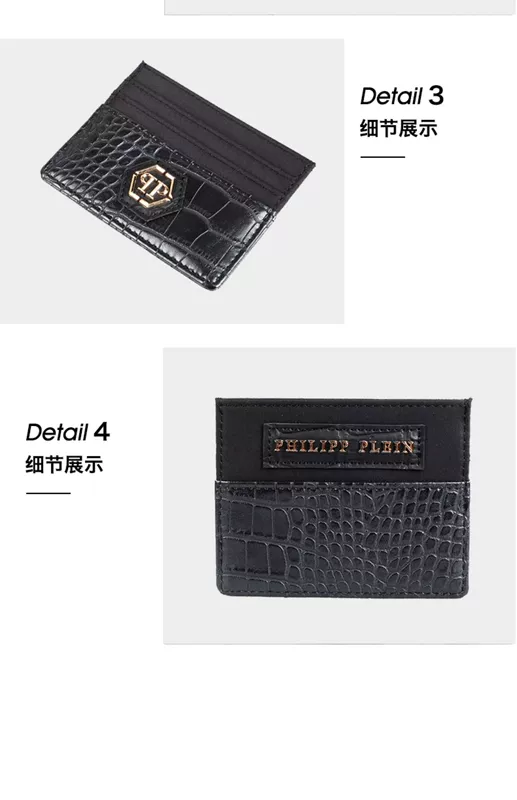 PHILIPP PLEIN PP Vải pp nam logo cá sấu có túi nhận hàng - Chủ thẻ