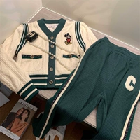 Оригинальный трикотажный демисезонный ретро спортивный комплект для отдыха, коллекция 2021