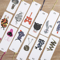 Creative Chinese style zodiac sign hand drawn paper bookmark Classical Chinese style gift Birthday cultural and creative gift set Traditional stationery gift