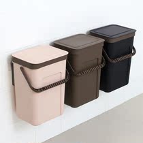 toilet paper toilet toilet toilet toilet home trash can with cover wall-mounted kitchen rubbish bin waterproof and deodorant narrow slit