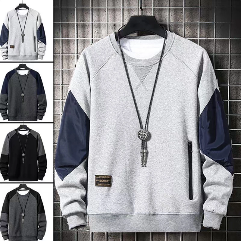 Thời trang thanh niên áo len cotton của nam giới 20 mùa xuân và mùa thu áo pull mùa xuân mới cổ tròn lỏng lẻo kích thước lớn thể thao giản dị hàng đầu - Thể thao lông cừu / jumper