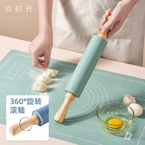 Roller rolling pin solid wood household rolling noodle dumpling Leather Special set rolling stick silicone stick stick stick stick