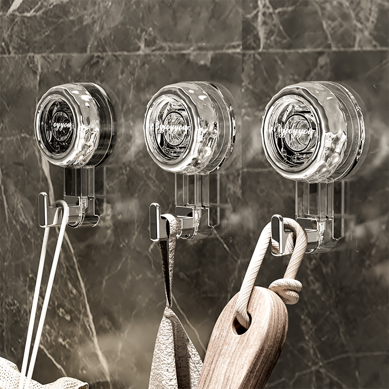 Rotating suction cup hooks powerful vacuum free of punch powerful load-bearing adhesive hook kitchen door rear bathroom toilet wall-Taobao