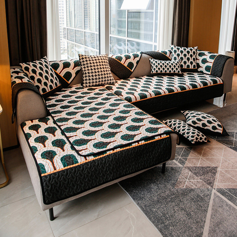 Minshun sofa cushion four seasons universal simple modern Nordic sofa cushion light luxury non-slip backrest sofa towel cover