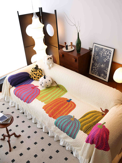 敏顺四季沙发盖布春夏高级飘窗沙发套罩南瓜沙发巾套布高级沙发垫