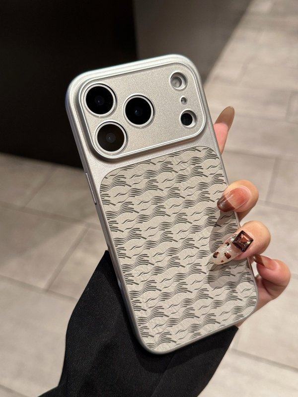 New Creative Embossed Leather Phone Case for iPhone 17 Pro Max, Apple 16, Full Coverage, Simple and Stylish, High Aesthetic Value, Compatible with iPhone 15, Original for Men and Women, 14 Dirt-Resistant, 13 Drop-Proof, Fingerprint-Resistant