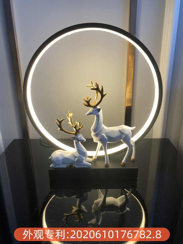 Wedding table lamp Wedding room bed lamp Creative simple modern light luxury decoration newlywed dowry gift Changming ornament lamp