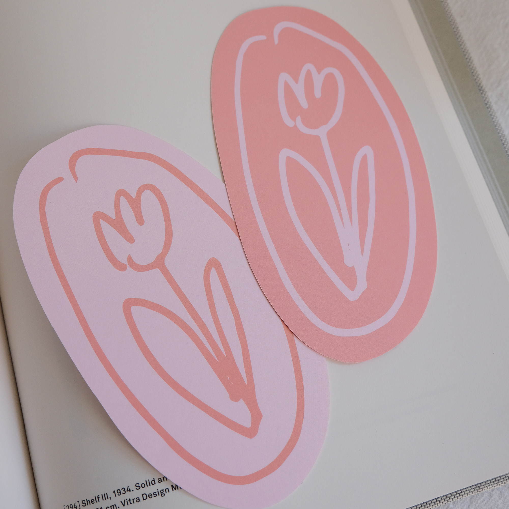 MaisonPromenade independently designed Tulip logo card notes card card card message pink spot