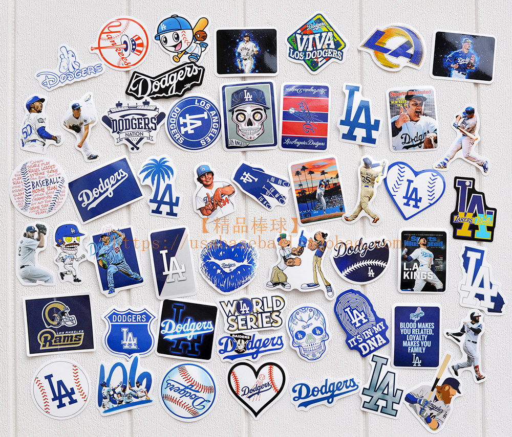MLB道奇红袜贴纸，个性定制你的运动装备！🌟-更多棒球配件-淘宝好物网, image size:1000x855