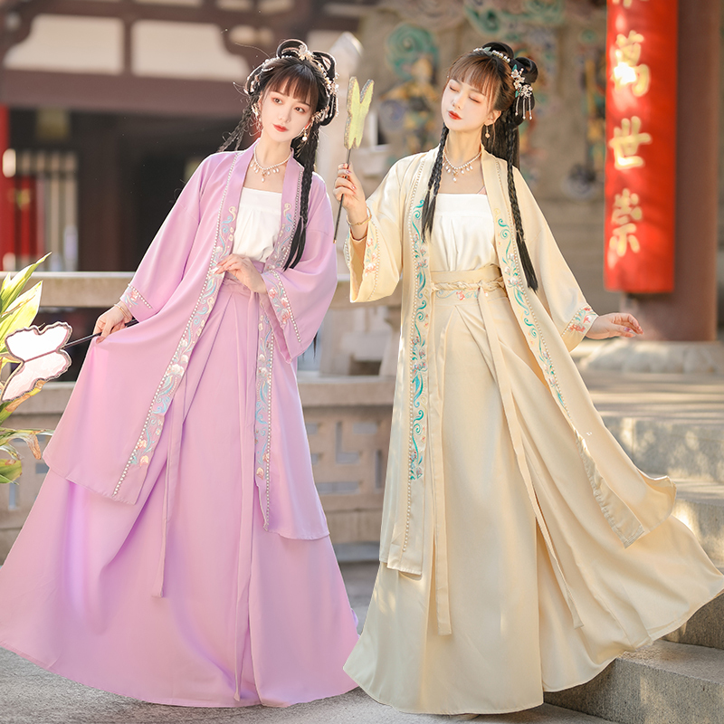 Hanfu for Women, Song Dynasty Style, Summer Version, Chinese Style, Ethereal and Flowing, Petite Size, Han Elements, 2026 New Improved Ancient Style Clothing