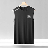 Шелковая спортивная приятная телу майка для спортзала, тонкая футболка для тренировок без рукавов, быстросохнущий жилет