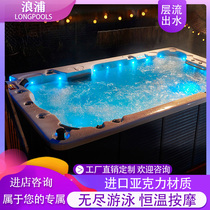 Langpu private villa infinity heated surfing SPA massage swimming pool 5880 oxygen rich SPA hot spring bath