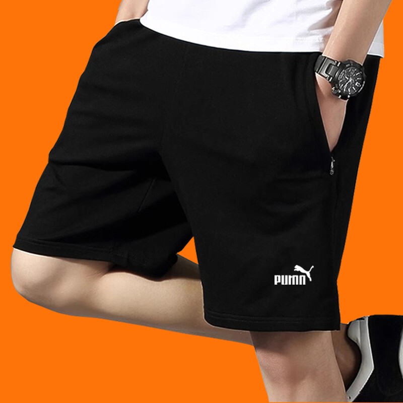 Summer Sports Shorts for Men, Pure Cotton, Loose Casual Five-Point Shorts, Plus Size for Overweight People, Trendy Beach Shorts