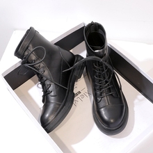 【抖音爆款】真皮马丁靴女英伦风潮ins酷