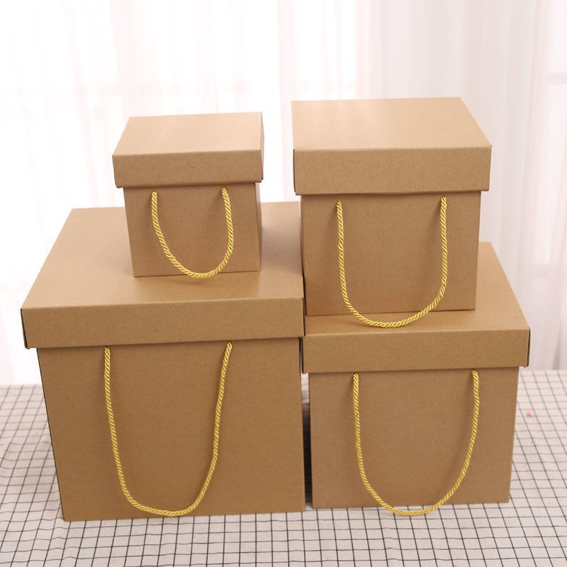 Chi Rui general kraft paper square gift box packaging box Christmas snack gift box carton birthday gift