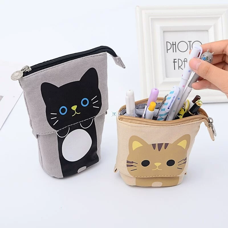 [Карандашница в виде кота из мультфильма кайт-кус Kawaii тканевая косметичка]