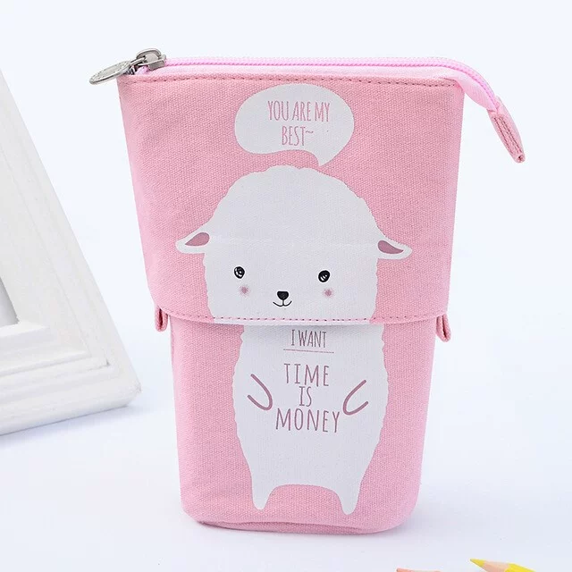 [Карандашница в виде кота из мультфильма кайт-кус Kawaii тканевая косметичка]