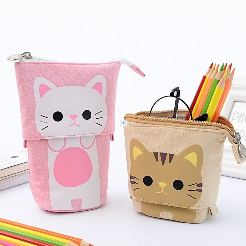 [Карандашница в виде кота из мультфильма кайт-кус Kawaii тканевая косметичка]