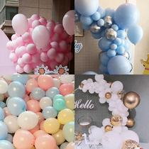 Macaron balloon metal heart-shaped creative wedding wedding room scene layout birthday party opening flower basket