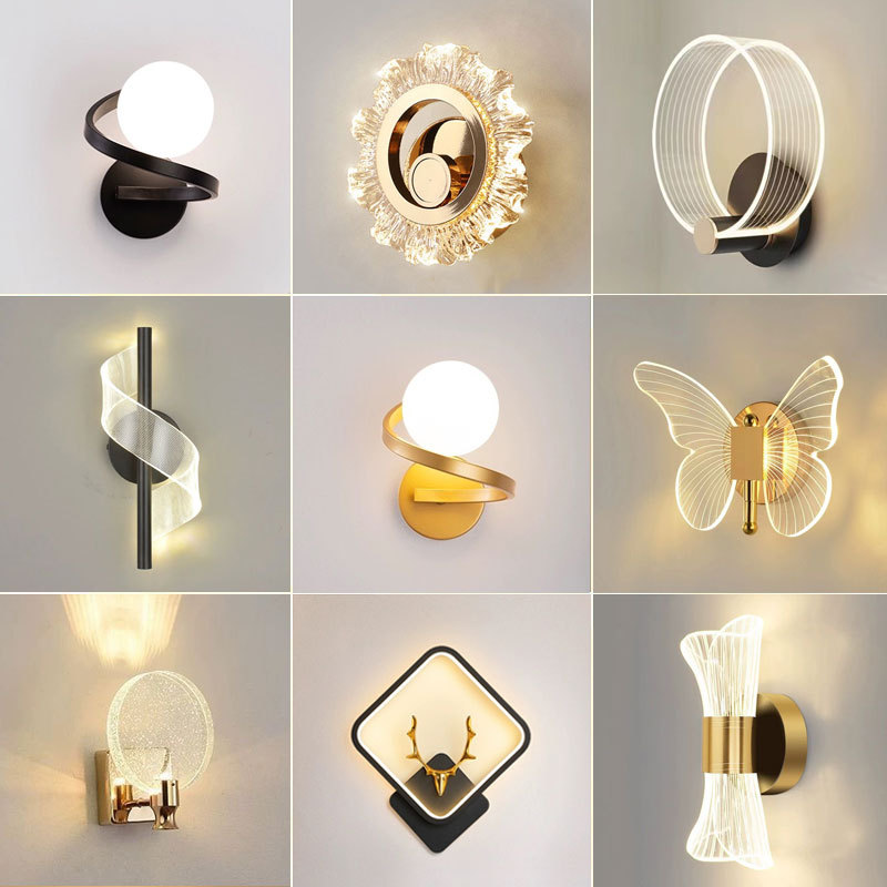 Wall Lamp Bedroom Simple Modern Creative Butterfly Bedside Lamp Aisle Corridor Wall Lamp 2025 New Decorative Lamp