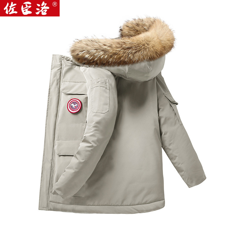 佐臣洛冬季韩版男士毛领加厚保暖棉衣外套青年百搭帅气羽绒棉服潮