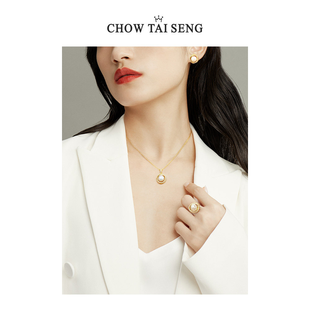 周大生 埃及遗珠系列 S925银 珍珠项链 双重优惠折后￥179包邮