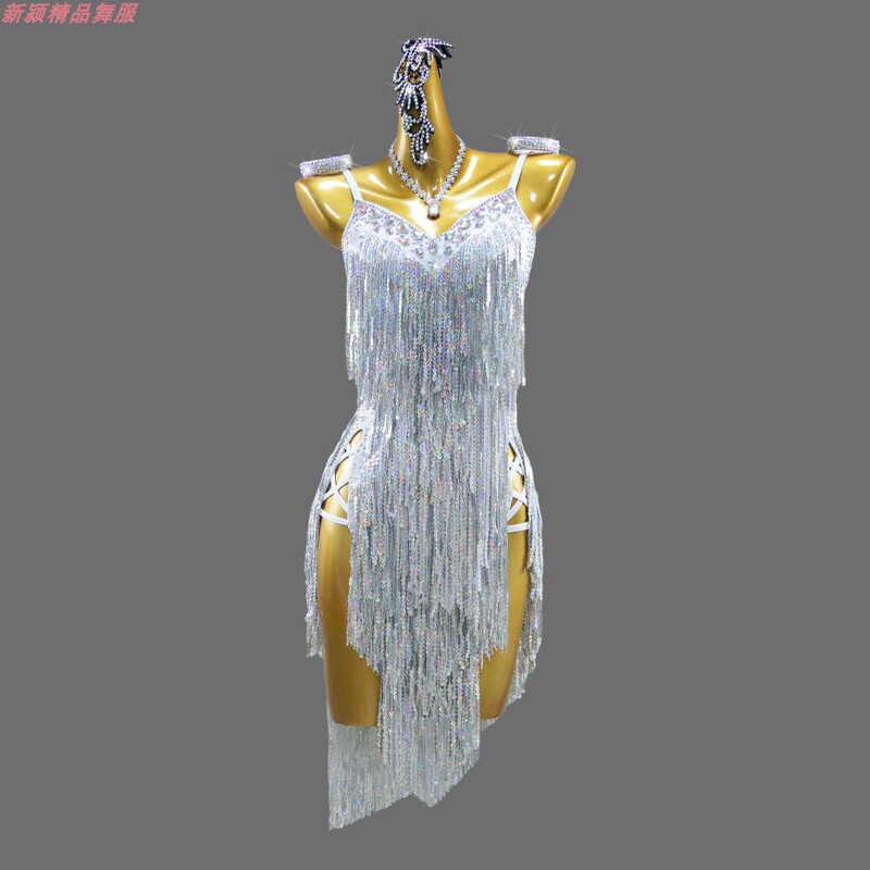 Professional Latin Dance Clothing, High-End Version of Blackpool Competition Special Floral Clothing, Sequins, Performance Clothing, Art Exam Dress