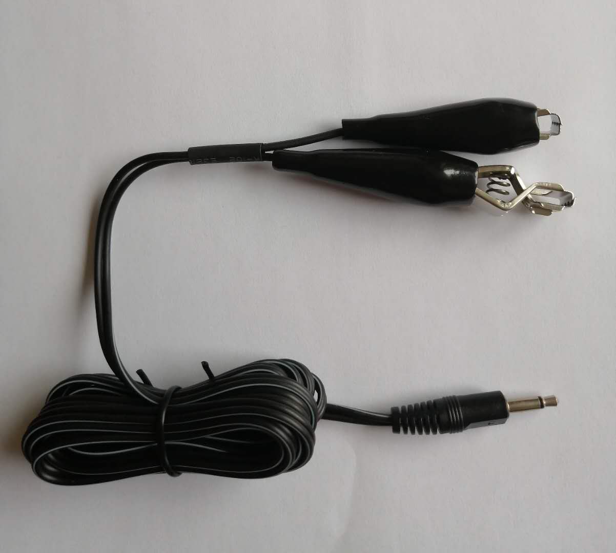 Custom Double Loop Two Clips Audio Grounding Line Black 2 m with protection