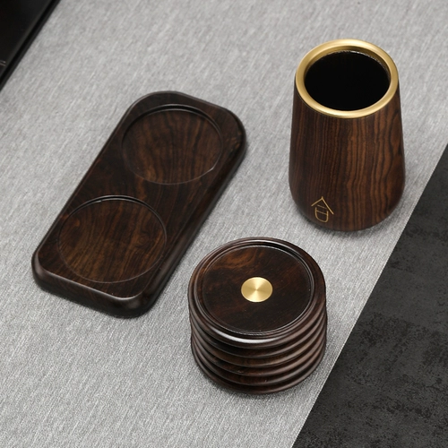 Магазин обратно, прошел тысячу четырехлетнего магазина JKV Tea Ceremony Six Gentleman Sets of Ebony Cushion, Pure Copper Six Gentleman Tea Tea Tea Tea Set Set