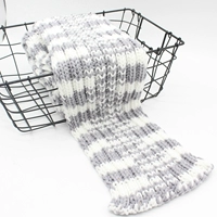 Серый -белый цветочный шарф дозировка+инструмент+кожаный стандарт+видеоурок