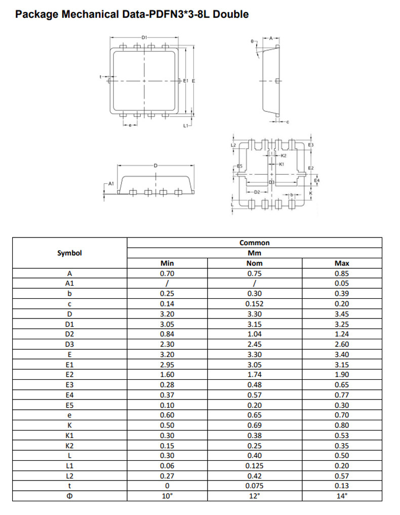 Original APM Yongyuan Micro AP50H06NF, AP60H06DF Dual N-Kanal MOSFETs, 60V, 50A – Detail 12
