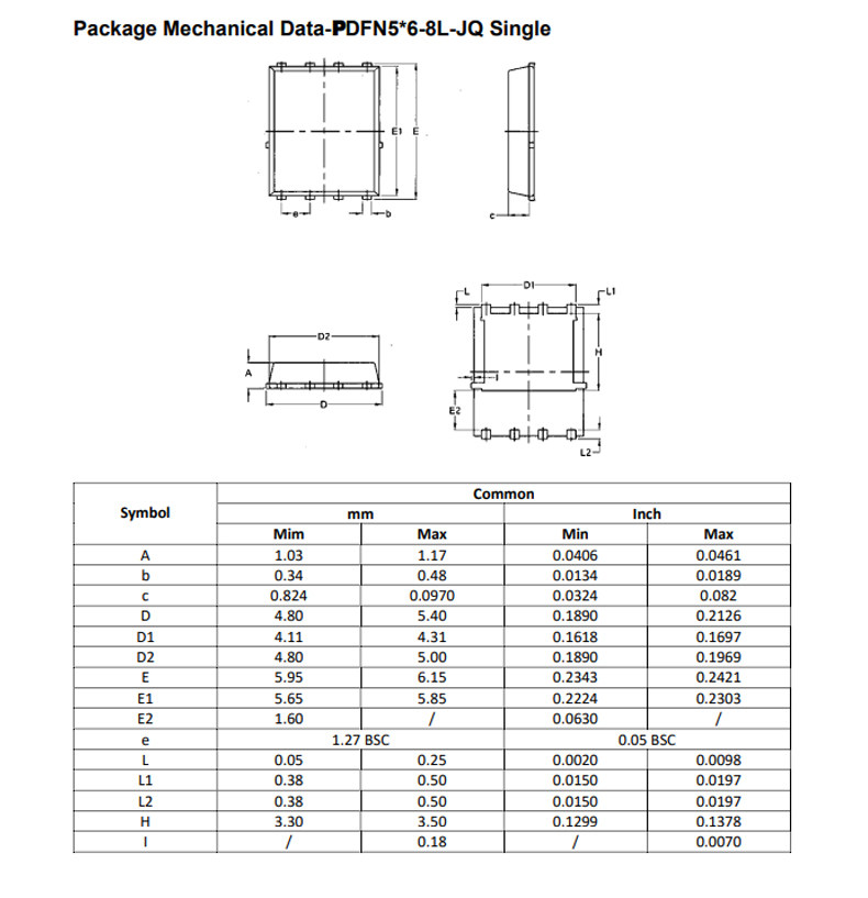 Original APM Yongyuan Micro AP50H06NF, AP60H06DF Dual N-Kanal MOSFETs, 60V, 50A – Detail 6
