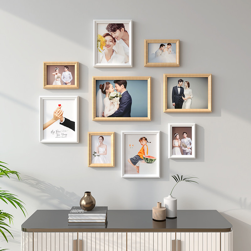 American photo wall decoration free of punch girls punching free baby phase Ben wall creative photo wall photo frame Composition