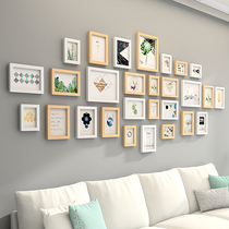 Living room photo wall decoration company wash photos Photo wall photo frame wall hanging creative combination punch-free background wall