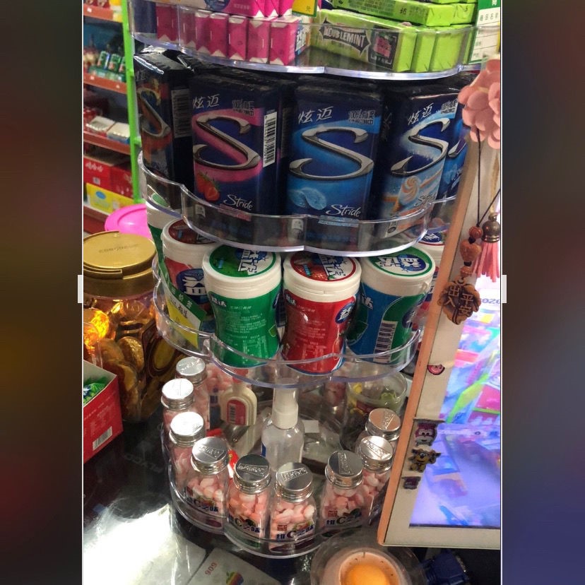 Chewing Gum Show Rack Betel Nut Supermarket Cashier Counter Silver Counter Front Display Snacks Food Convenience Store Small Shelves Small multiple layers