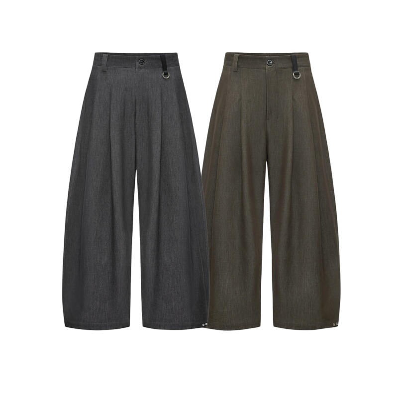 Gdls丨Jackson Wang's Same Style Cookies 7 New Product Reset Old Money Style Unisex Dress Pants Wide-Leg Cocoon-Shaped Trousers Gdls丨Jackson Wang's Same Style Cookies 7 New Product Reset Old Money Style Unisex Dress Pants Wide-Leg Cocoon-Shaped Trousers