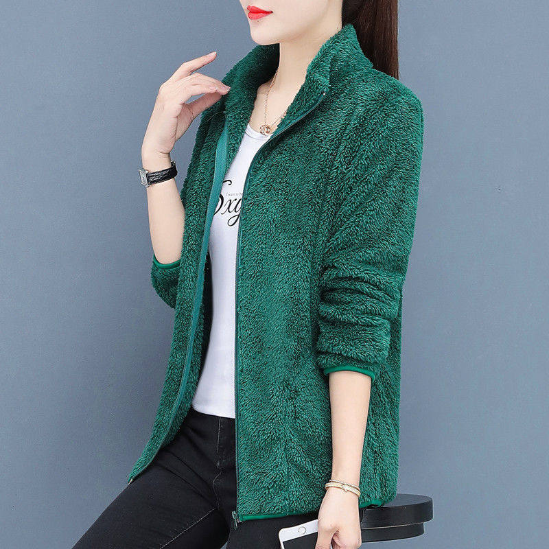 Coral velvet jacket women's fleece outdoor double-sided velvet fleece jacket warm thickened velvet jacket stormtrooper jacket liner