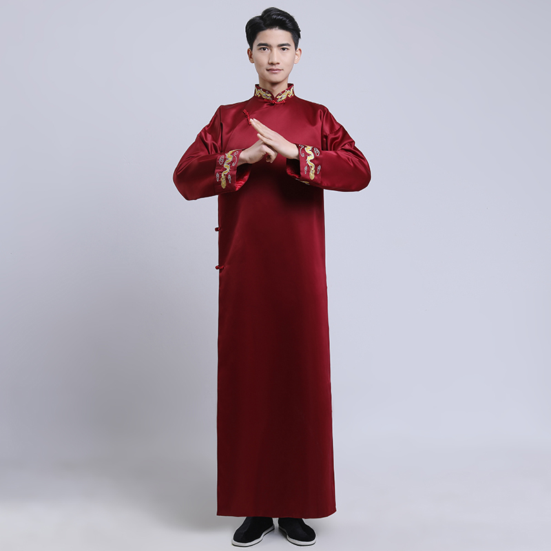 Groomsmen's Xiuhe Suit, Dragon and Phoenix Robe, 2025 New Style Chinese Retro Wedding Dress, Large Coat, Long Shirt, Robe