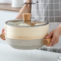 Induction cooker soup pot with steam cage household steamed buns head pan small steam cage medical stone dual-use steamer hot pot double ear aluminum pan