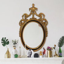 Eurostyle Decorative Mirror Toilet Mirror Xuan Guan Fireplace Hanging Mirror Method Dining Side Wall Mirror Bedroom Cosmetic Mirror Hanging