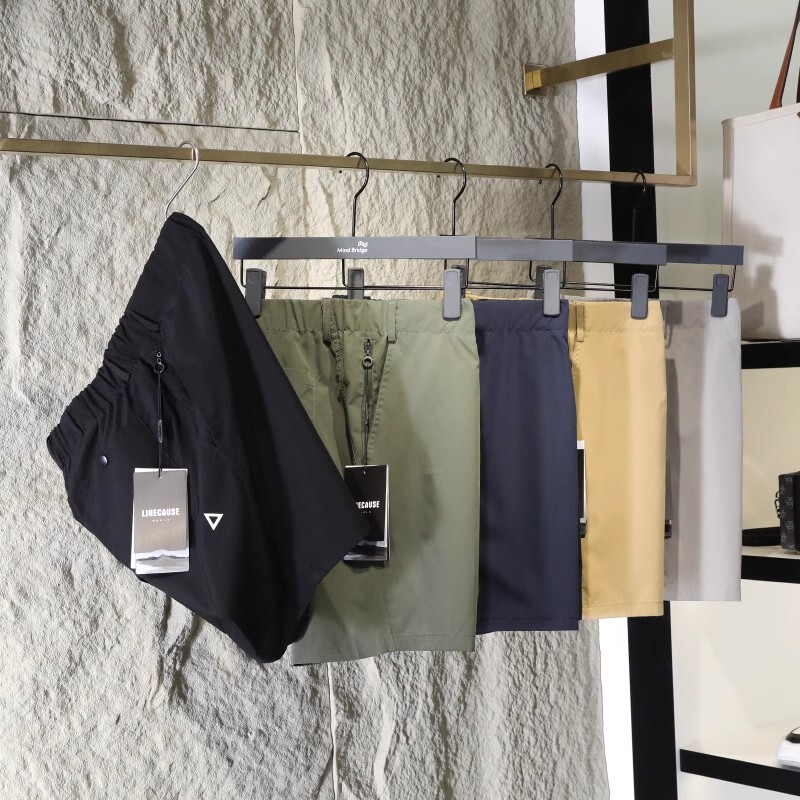Triangle Logo Series Summer Unisex Couple Matrix Grid Breathable Tear-Resistant Fashionable Trendy Versatile Casual Shorts