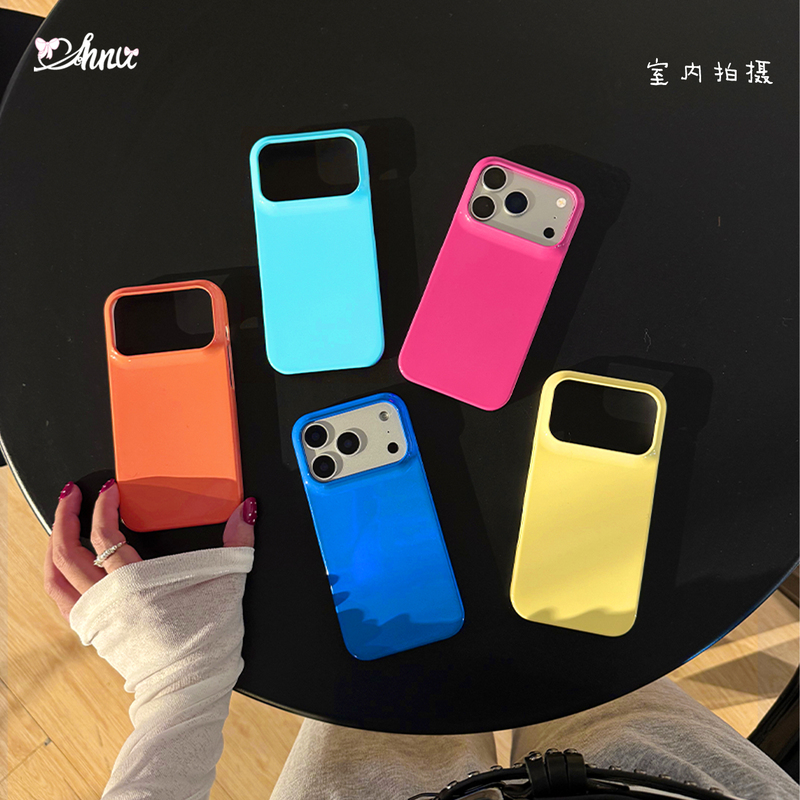 Chilli Qili Original Korean Imported Half-Pack Glossy Film Hard Case Suitable for Iphone17Promax/17Pro Phone Case Summer Special Couple Protective Case