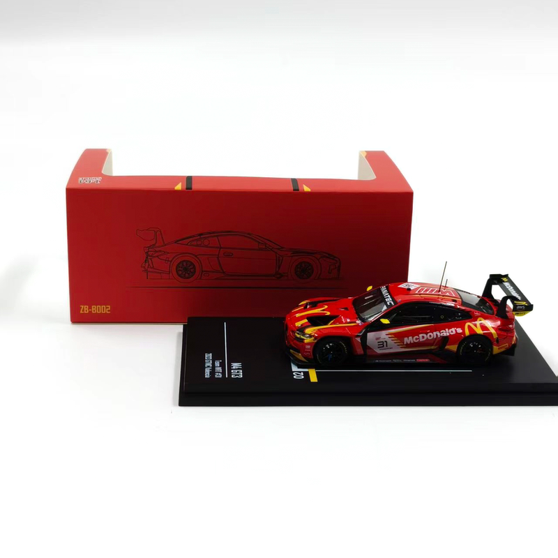 In Stock 1:64 Zero Blast Model M4 Gt3 Mcdonald's No. 31 Racing Alloy Car Model