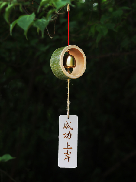 Bamboo Wind Chime Hanging Decoration Outdoor Chinese Style Ancient Style Bamboo Tube Wind Chime Bell National Style Kindergarten Environmental Creation Handmade Decoration Bamboo