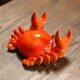 Ceramic crab mobile phone holder tea brush holder pen holder cover desktop tea pet ornaments all directions creative small ornaments