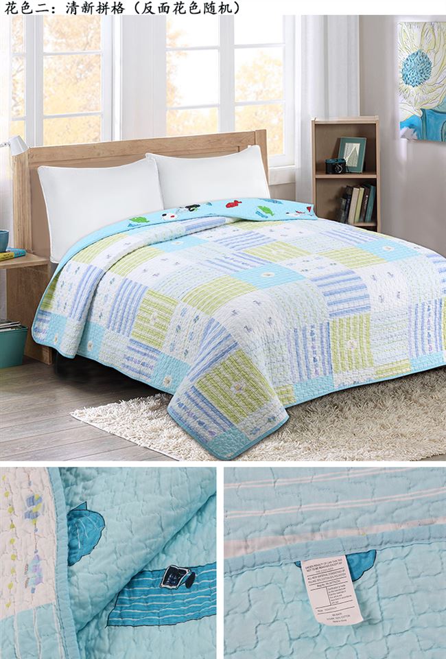 Bông trải giường nguyên chất trải chiếu nệm chống trượt nệm bông twill hoạt hình quilting mẫu giáo nghỉ trưa 1,8 mét ga trải giường - Trải giường